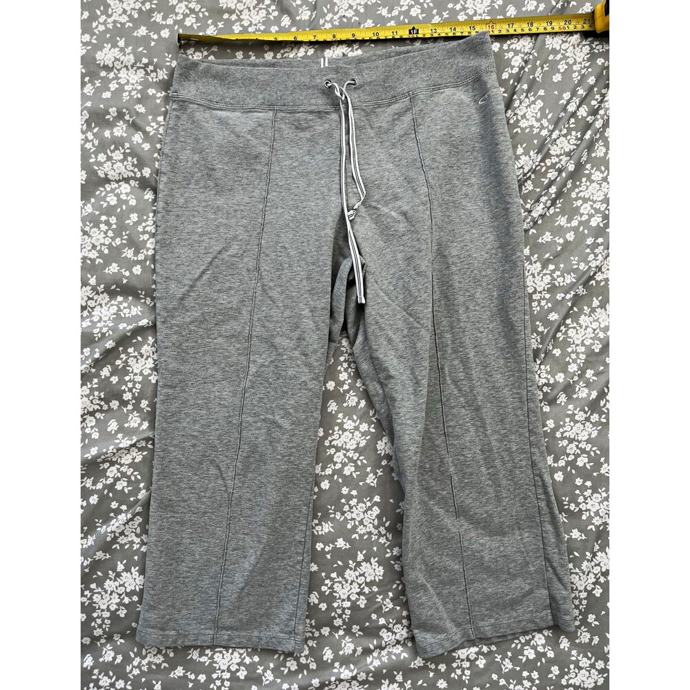 C9 by Champion Women Large Gray Pintuck Seam Cropped Sweatpants Pants Large